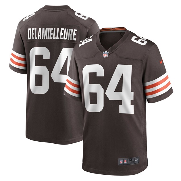 mens nike joe delamielleure brown cleveland browns game retired player jersey